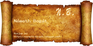 Németh Bogát névjegykártya